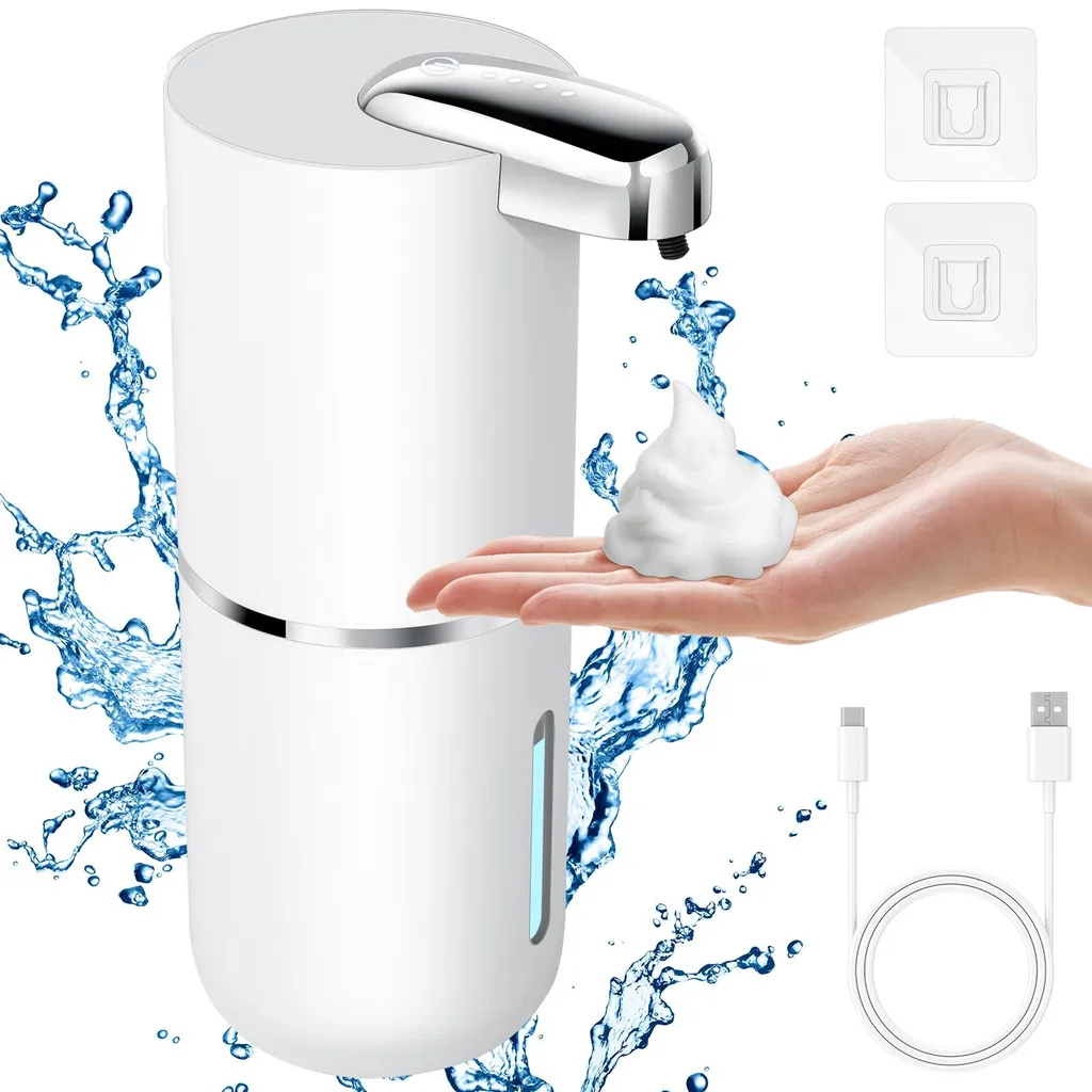 Distributeur de savon sans contact étanche IPX5 et 4 niveaux de réglage