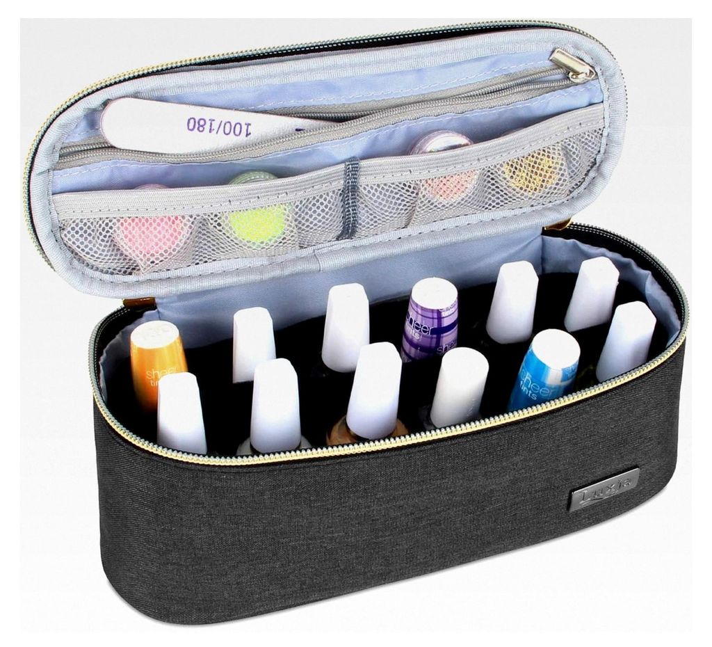 Nagellack-Organizer, Halter für Nagellackflaschen, Tasche für Nagellack - Für 12 Flaschen (15 ml - 0,5 FL.oz), Koffer für Nagellack und Zubehö...