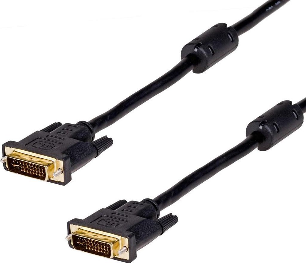 Kabel DVI Akyga AK-AV-02 DVI-I (24+5) Gold 1,8m czarny Zdjęcie produktu 