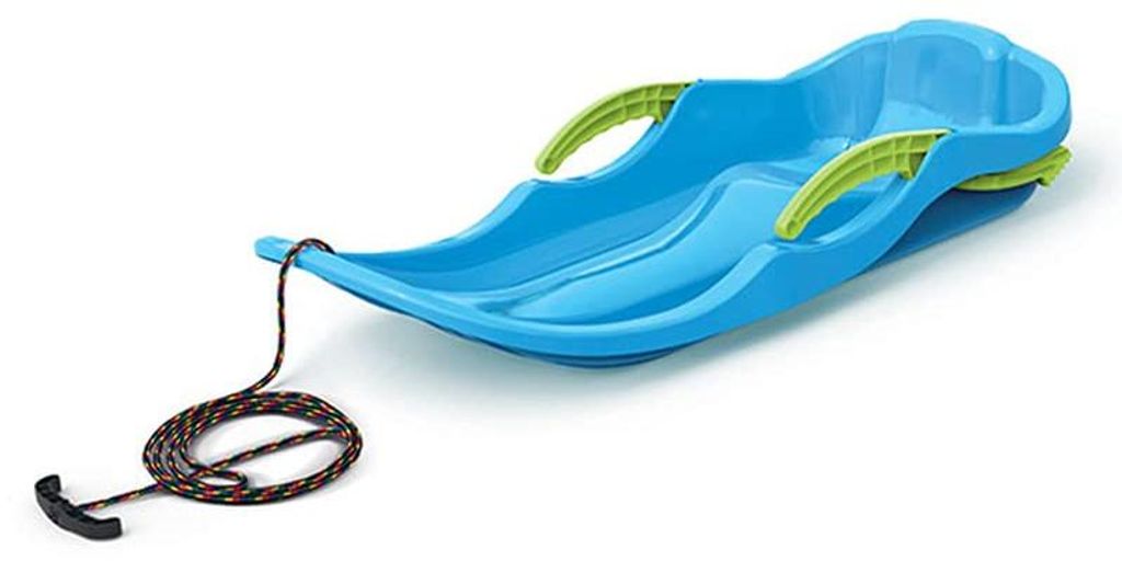 ISRHOR-3005U SANKI ŚLIZGI Z HAMULCEM NIEBIESKIE PLASTIKOWE Zdjęcie produktu 