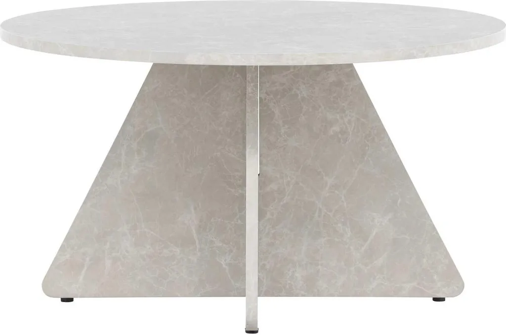 Table basse beige Bootcut résistante aux taches pour un salon propre