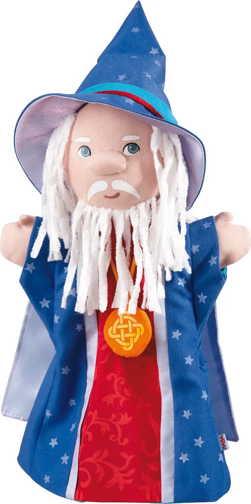 Grande Marionnette à Main Magicien pour Théâtre et Contes de Fées 35cm