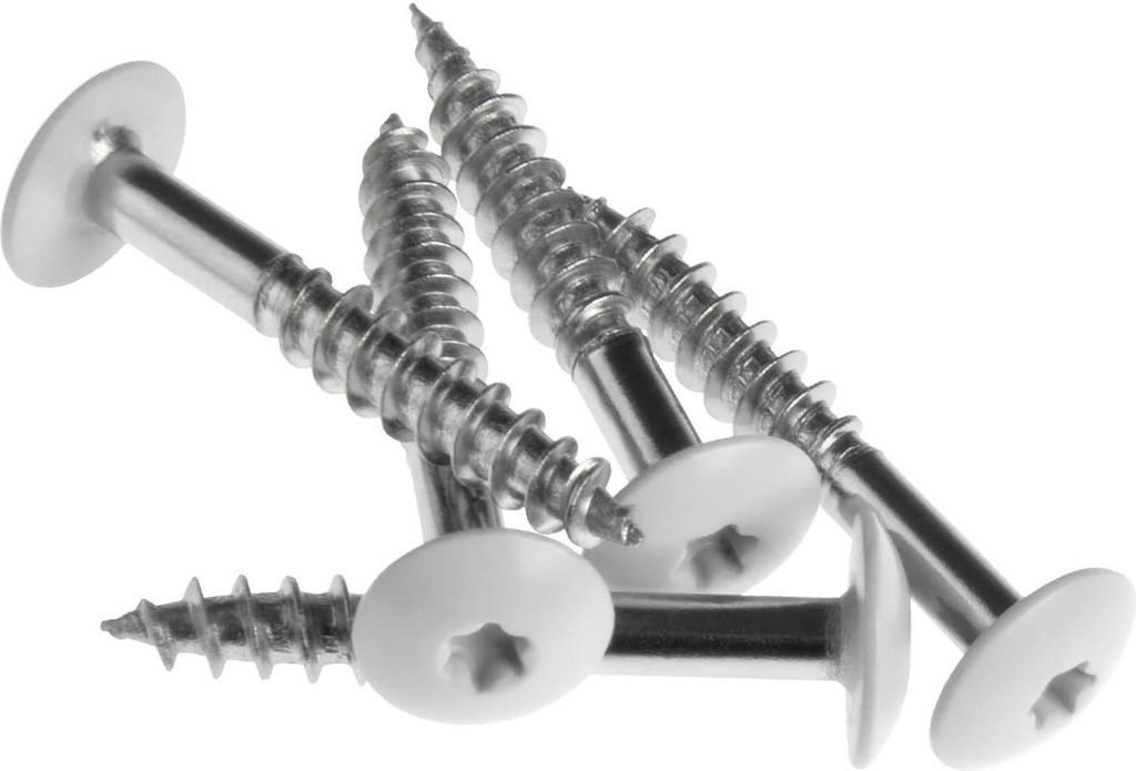 HPL- Schrauben, Fassadenschraube, Edelstahlschraube mit Kopflackierung | VIELE FARBEN | Faserzement, Holzpaneele, Alu Verbund (Winter Grey (A21.1.0...