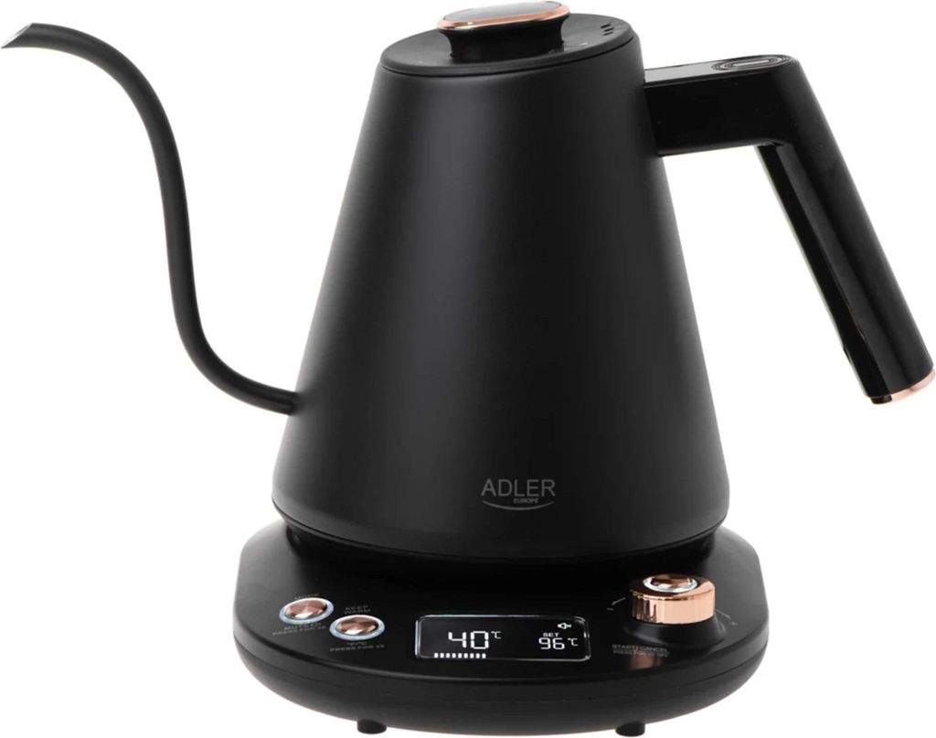 Adler AD 1349, 1 l, 1100 W, Czarny, Złoto, Regulowany Zdjęcie produktu 