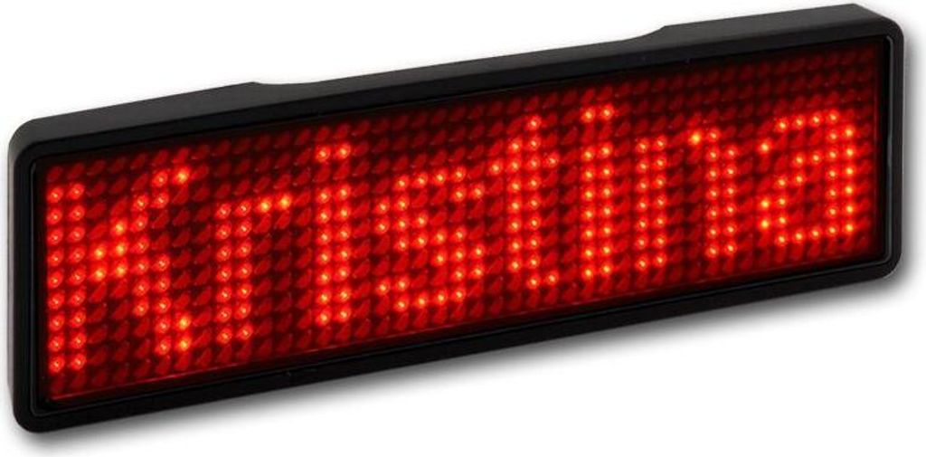 LED jmenovka červená jmenovka 11x14 pixelů programovatelná Obrázek produktu 
