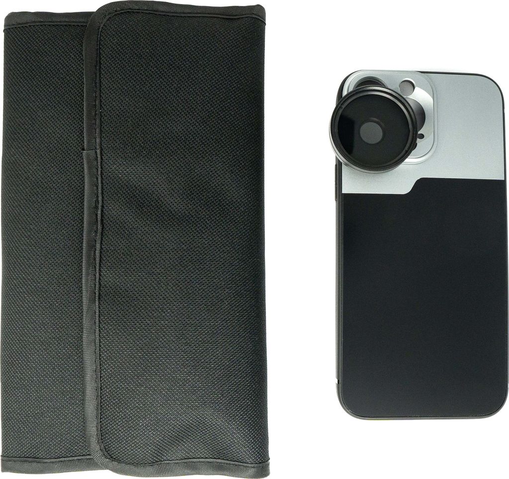 SYSTEM-S ND Filter Set 37 mm Neutraldichte mit Hülle und Tasche für iPhone 13 Pro Max