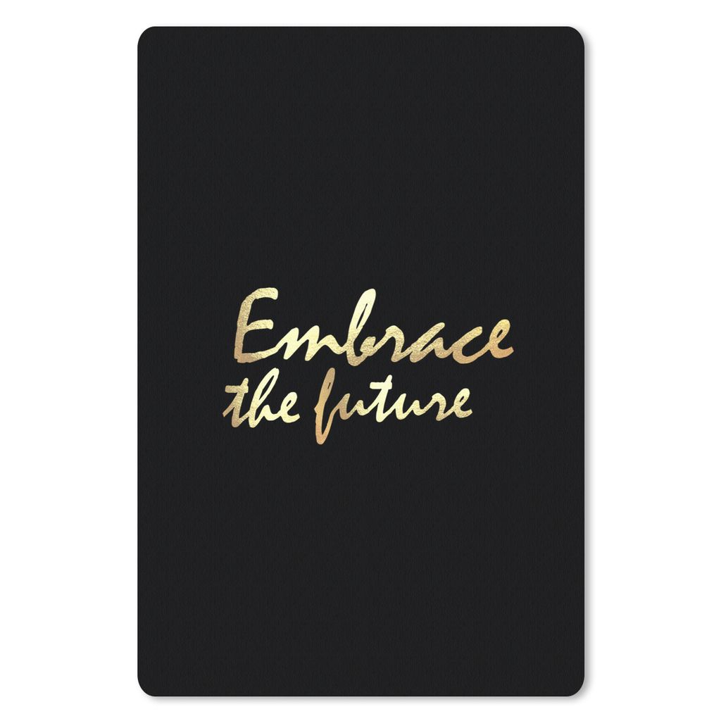 MuchoWow Mauspad Mousepad Zitate - Motivation - Schwarz - Gold 40x60 cm - Mousepads - Maus Mat - Pad - Mausunterlage - Schreibtisch Accesoire