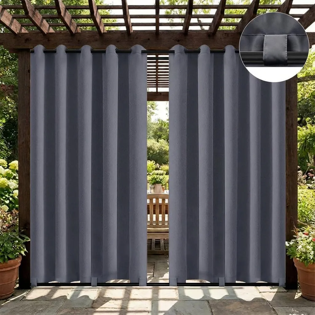 1x Tenda da giardino per esterni resistente alle intemperie Con occhielli Impermeabile protezione UV privacy extra larga per balcone terrazza patio gazebo, 180x243cm, grigio scuro