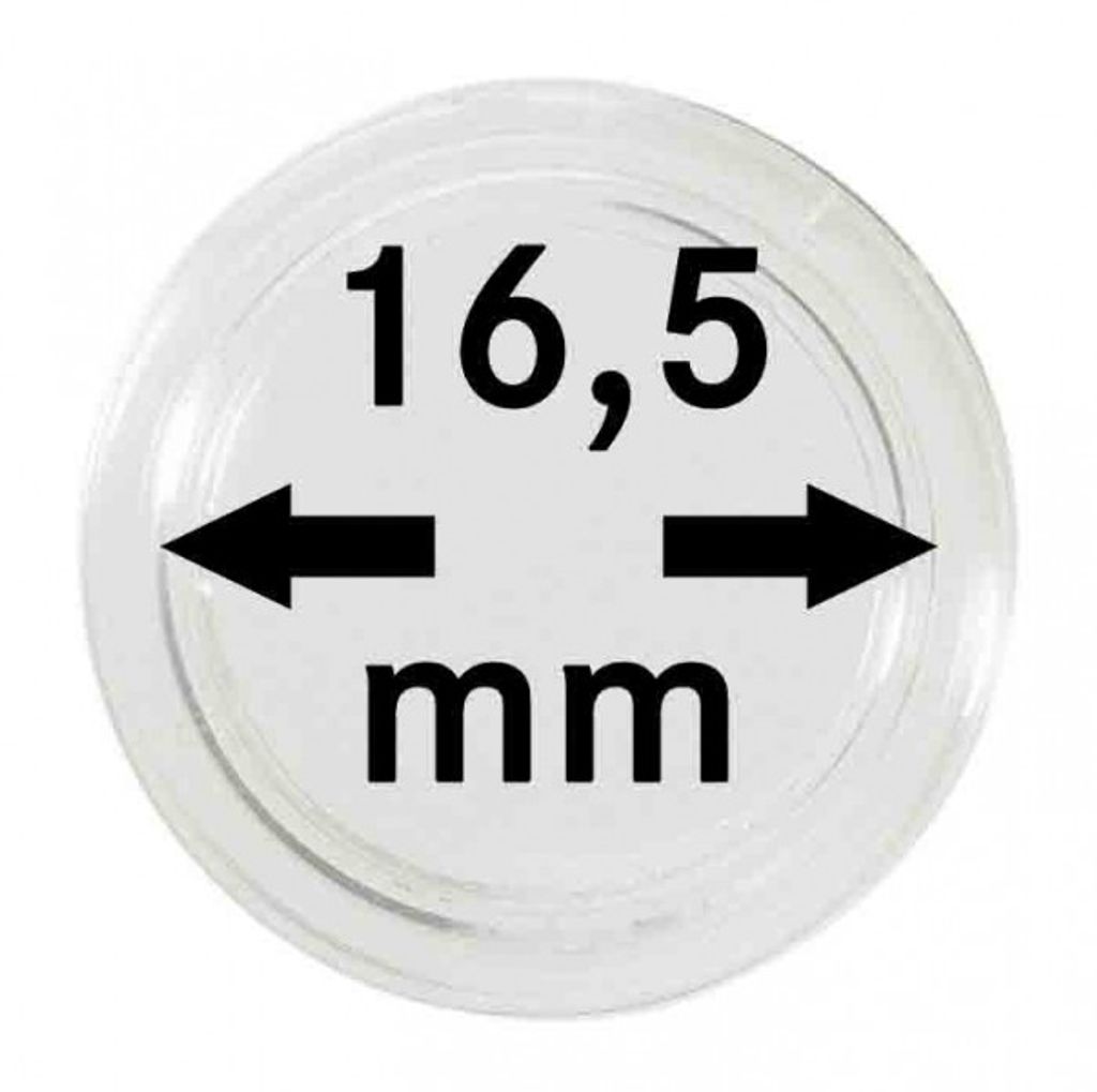 Lindner 2250165P Münzkapseln 16,5 mm-10er Pack Produktbild 