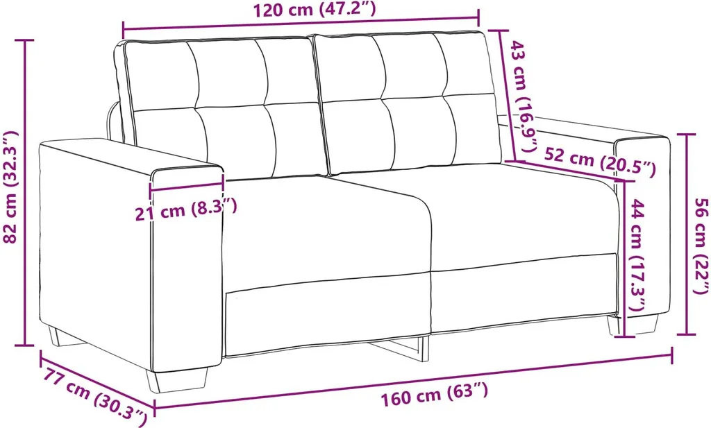 Canapé deux places d'angle de lecture avec son coussin bleu velours doux - 7
