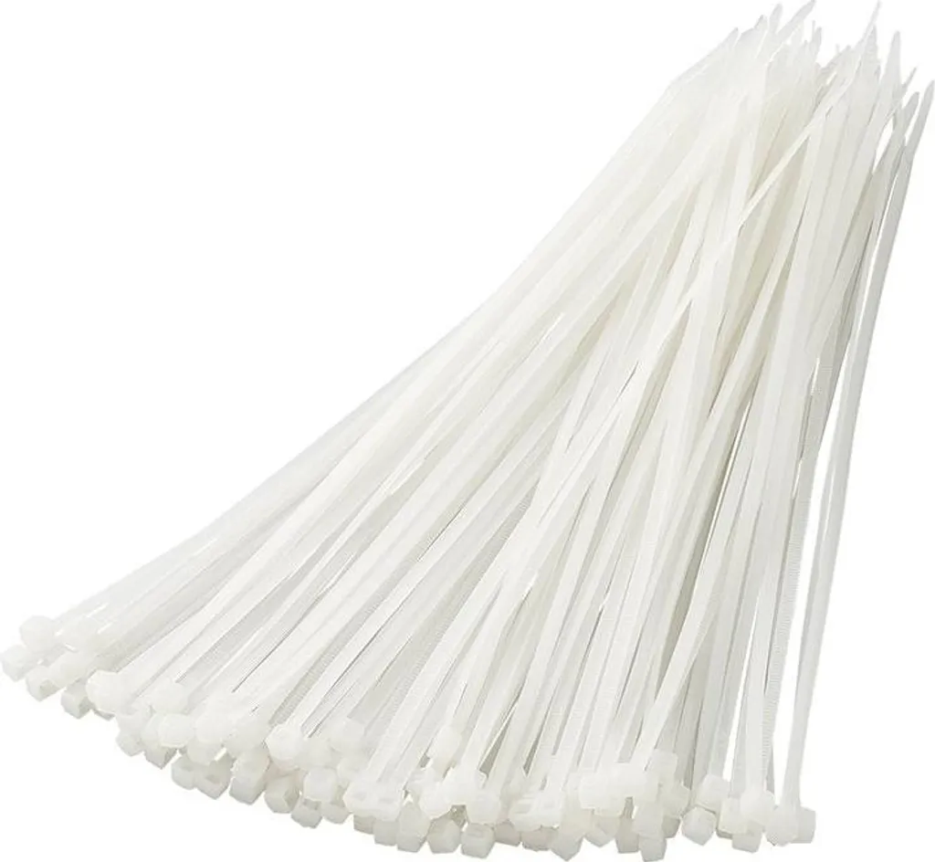 Lotto 100 Fascette Nylon 6.6 Bianche 200x2,5mm Certificate UL/CE