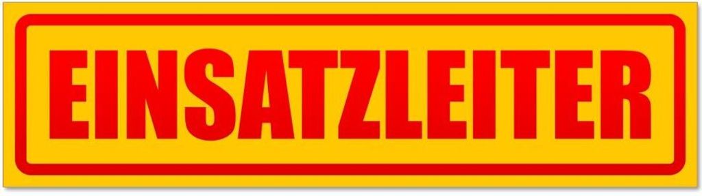 Kiwistar - Autoaufkleber - Rot - 30 x 8 cm - Einsatzleiter invertiert - Hinweis Aufkleber Sticker für Auto, Kfz, Fahrrad, PKW, LKW