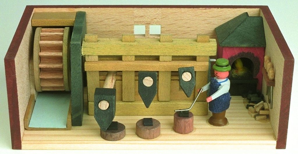 Miniaturstube Hammerwerk BxHxT 11x4x6 cm NEU