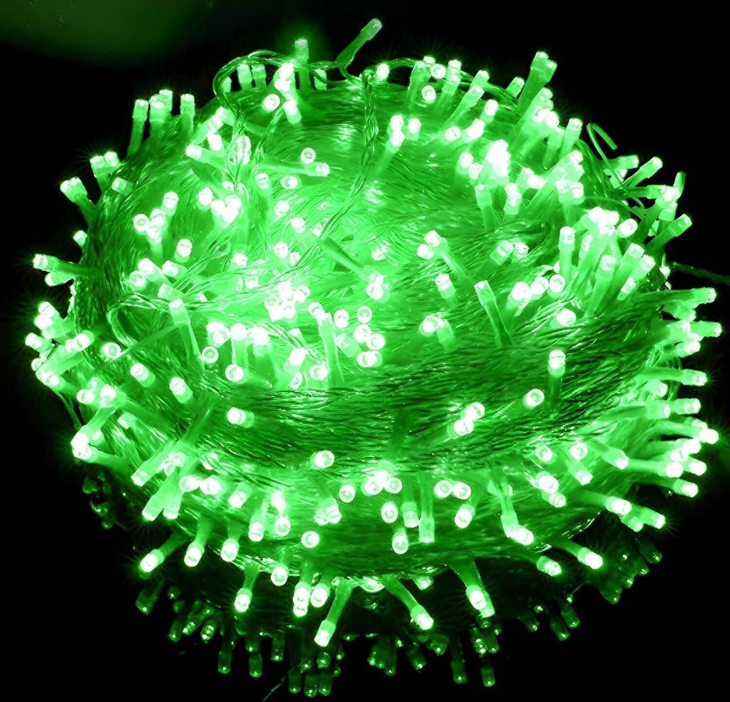 Lichterkette 30m 300 LED 8 Lichtmodi Innen Weihnachten Hochzeit Party Garten Deko, Grün