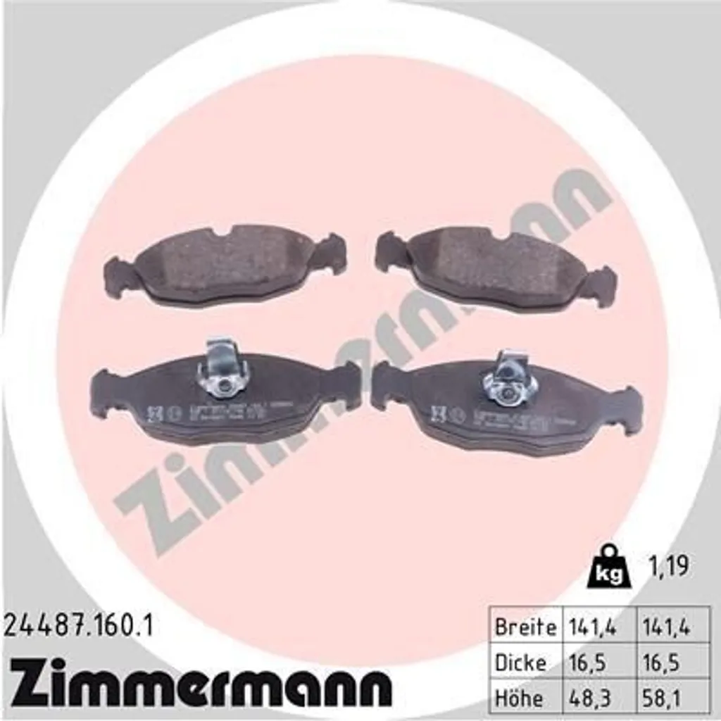 Plaquettes de Frein Zimmermann 24487 : Stop aux Sifflements Jaguar XK8 XJ