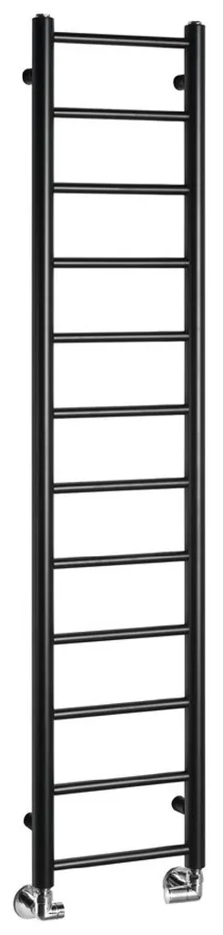 Chauffage étroit pour petite salle de bain Sapho Dina 138x30 cm Noir Mat