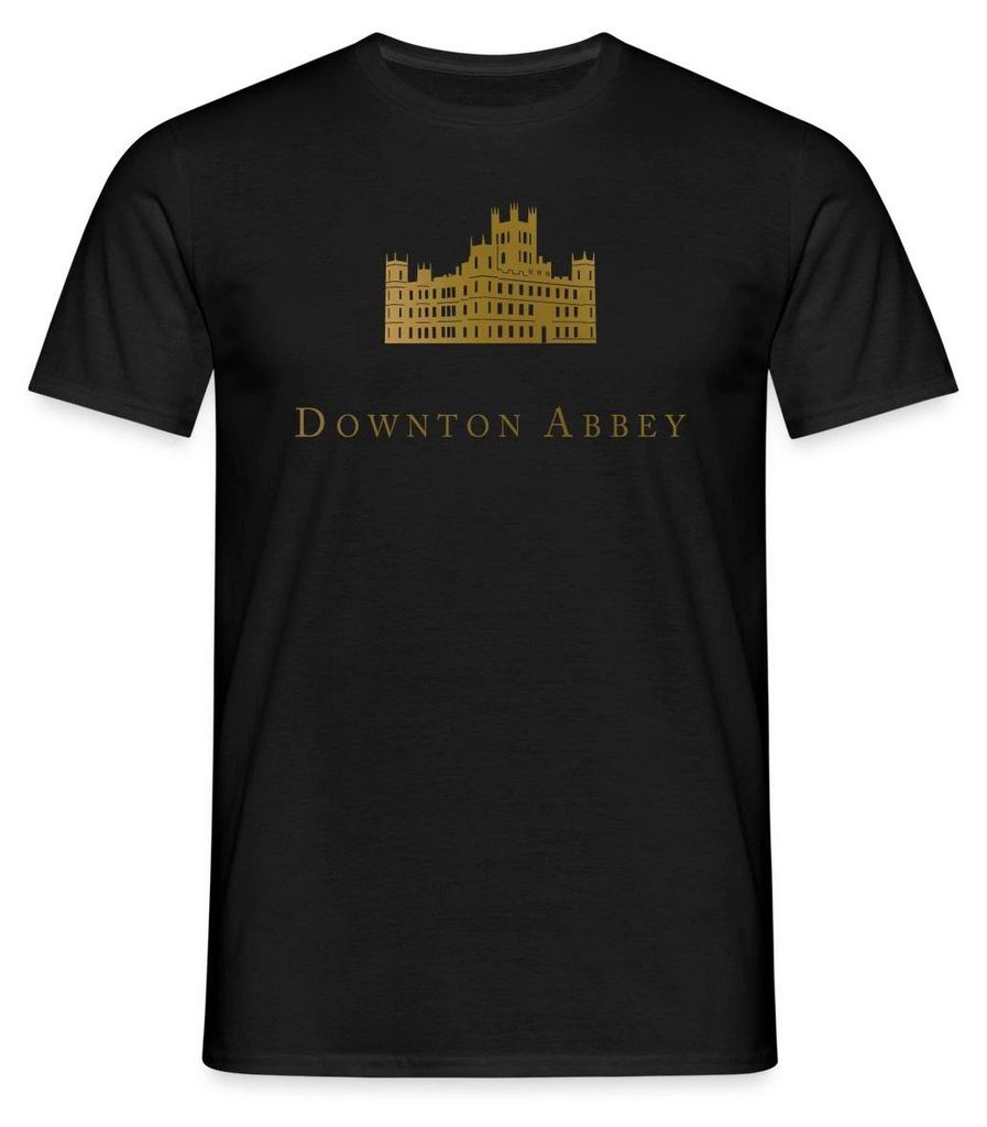 Spreadshirt Downton Abbey Highclere Castle Männer T-Shirt, M, Schwarz