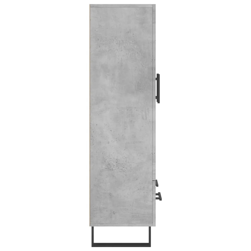 Credenza alta grigio cemento 69,5x31x115 cm in legno ingegnerizzato