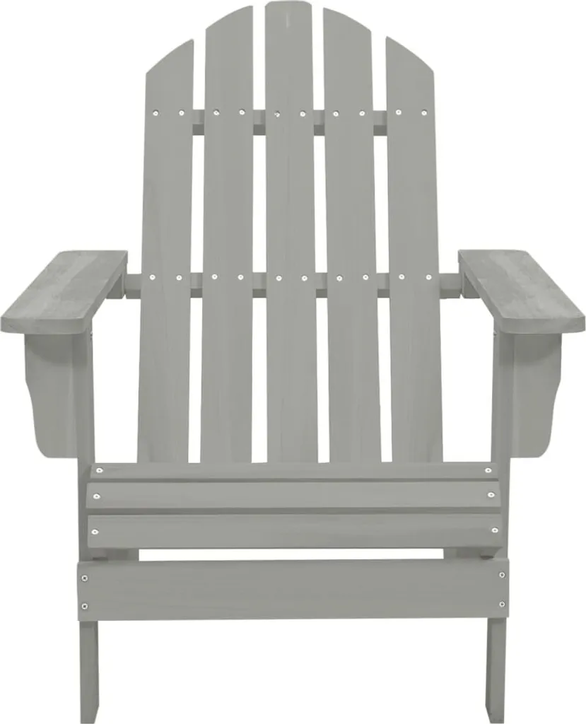 Poltrona Adirondack vidaXL Legno Grigio e Tavolino: Relax Outdoor - 7