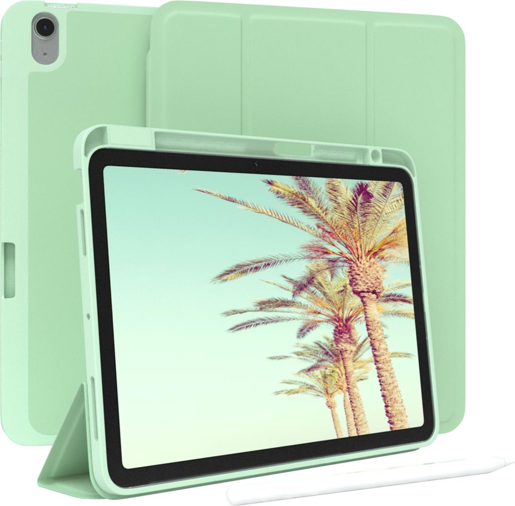 EAZY CASE Smartcase mit Stifthalter für Apple iPad Air 11 (2024) Hülle mit Stifthalterung, Tablet Cover aufstellbar 11 Zoll in Grün