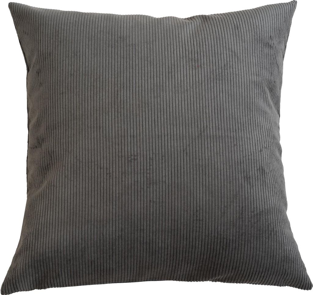 Kissenhülle - 40 x 40 cm - Anthrazit - Polyester - mit Reißverschluss