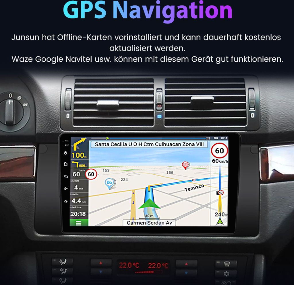 9 "Android13 Autorádio pre BMW E39 radu 5 GPS Navi BT WIFI Obrázok produktu 7