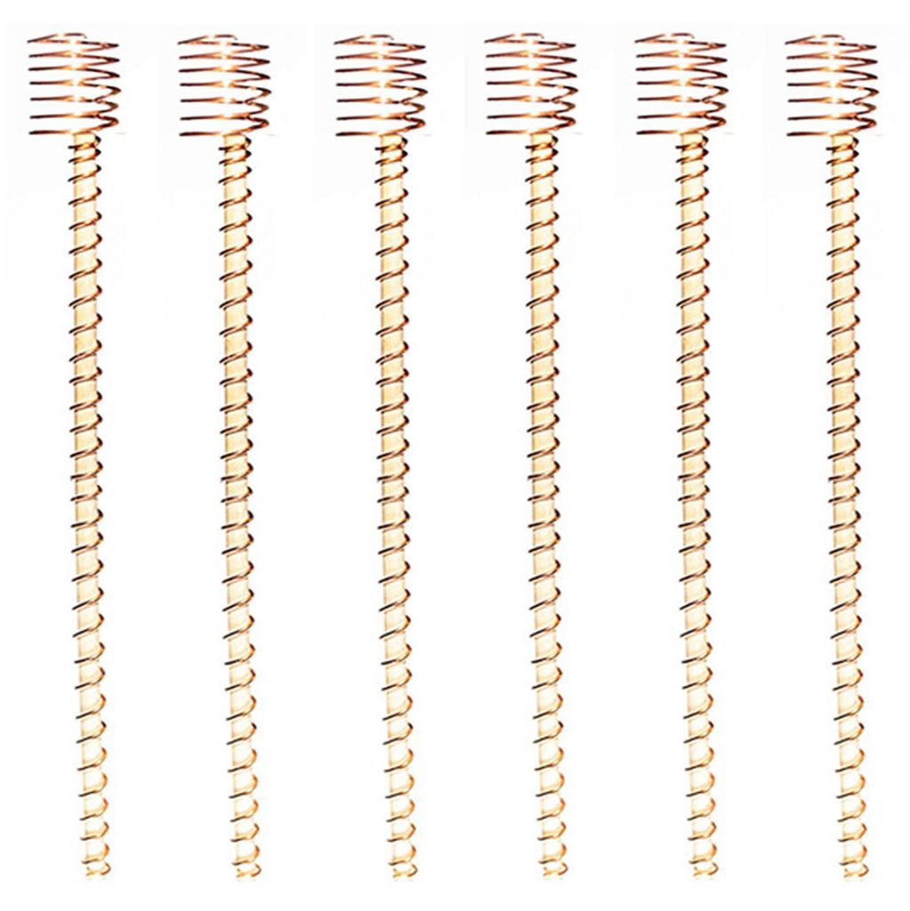 6-teiliges Set 30 cm lange Elektrokultur-Pflanzenstäbe aus Holz für Gartenpflanzen und Gemüseanbau, inklusive Kupferdrahtspule und Antennen für...