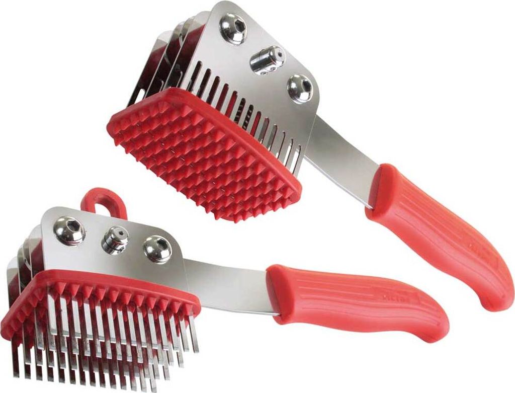 Fleischklopfer, Griff rot, 56 Stechhilfen