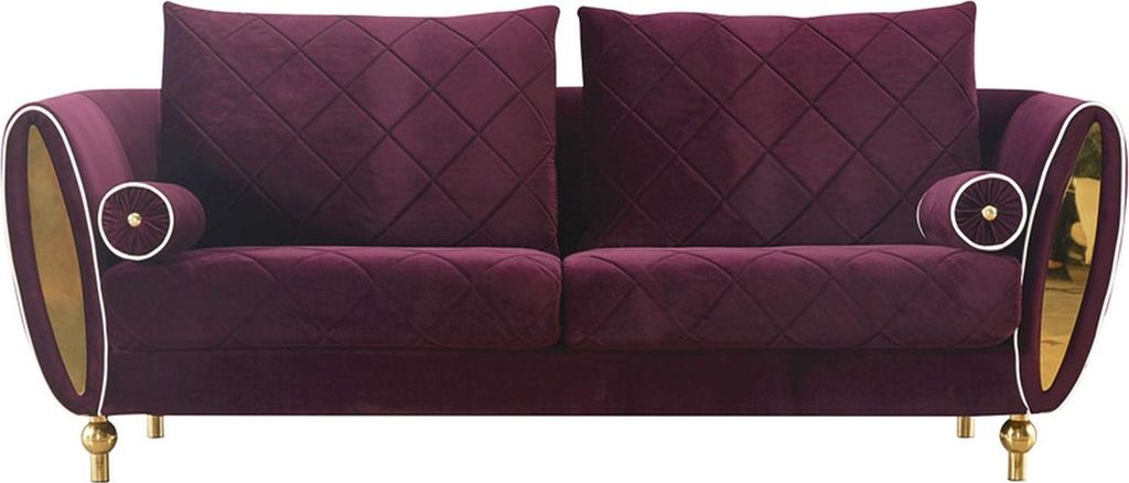 Sofa Couch Polster 2 Sitzer Sofas Couchen Sitz Garnituren Design Club Samt Stoff