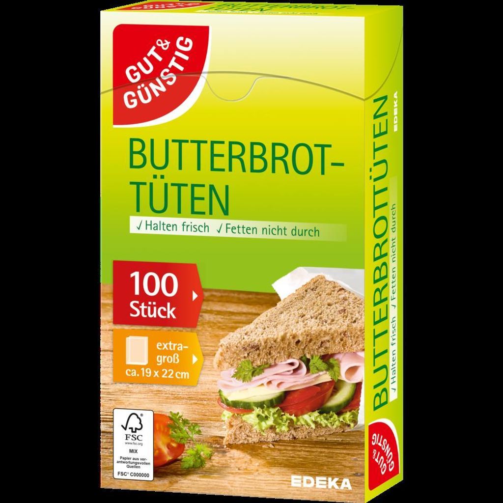Gut & Günstig 100 Butterbrottüten Produktbild 