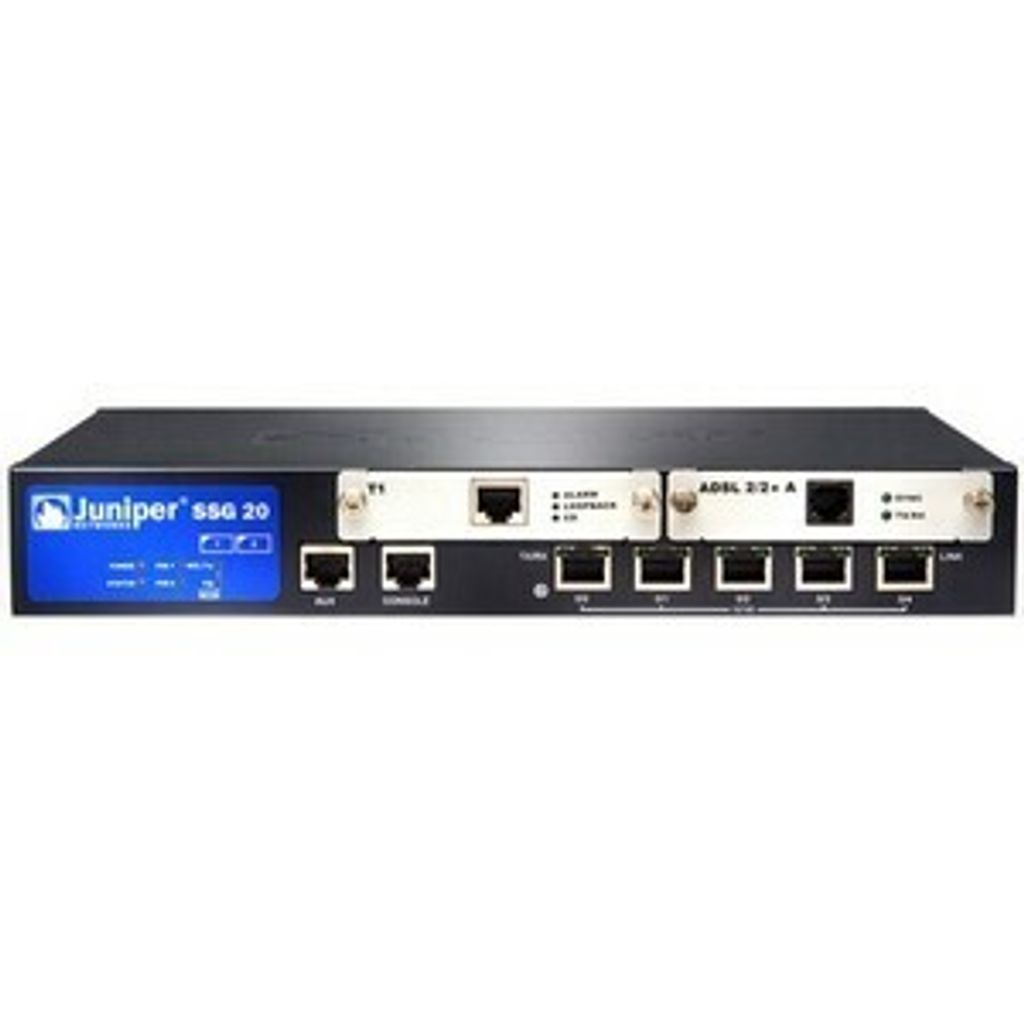 Juniper SSG 20 Netzwerksicherheit-/Firewall-Gerät - 5 Anschluss - Ethernet IEEE 802.11a/b/g - 2 Gesamtzahl Erweiterungssteckplätze