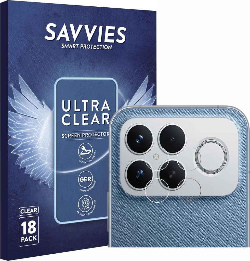 18x Für Xiaomi Poco F8 Ultra (NUR Kameraschutz) Schutzfolie Savvies Displayschutz Display Schutz Folie Klar Transparent