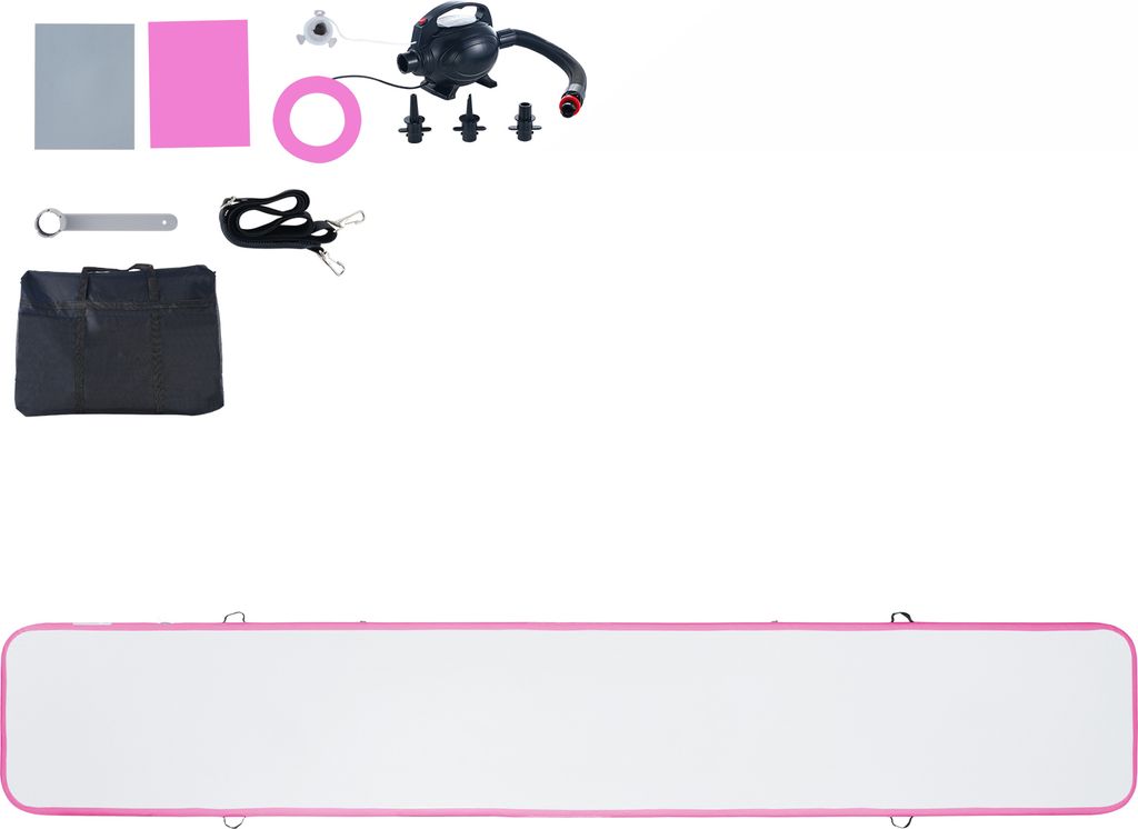 SucceBuy Gymnastik Luft Matte 20ft, 4 Zoll Dicke aufblasbare Tumbling Matte mit elektrischer Pumpe, Training Matten für Haus/Gym/Yoga/Cheerleading...