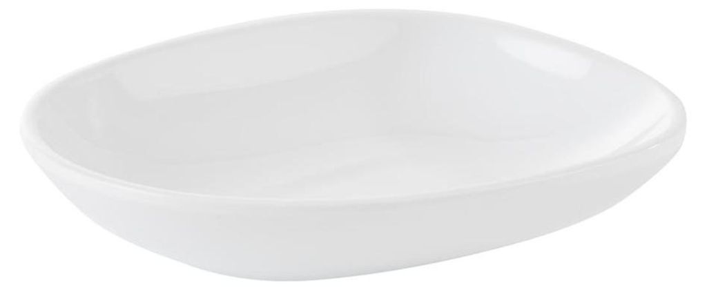 APS 84444 Teller MINI, Melamin, 70 ml, 10,5 x 8,5 cm, Höhe 2 cm, weiß, 20 Stück