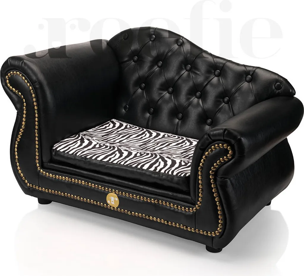Lit pour chien haut de gamme - Canapé DELUXE imprimé zèbre - Confortable