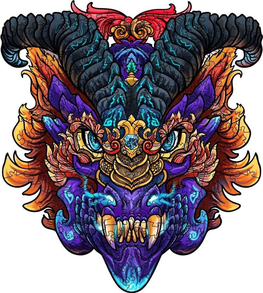 Magischer Drache Holzpuzzle L