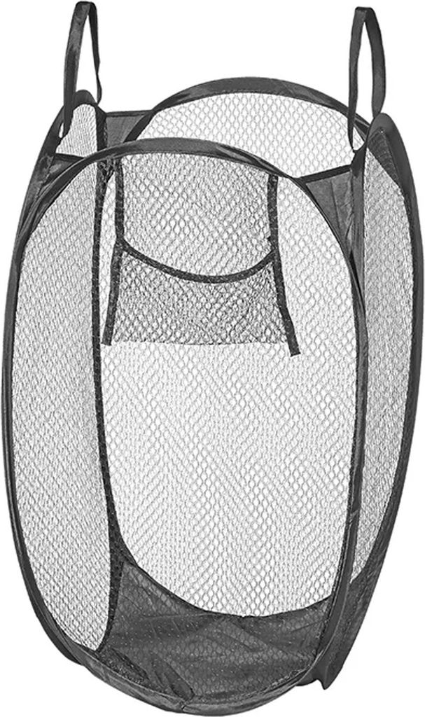 Faltbarer Wäschekorb Pop-Up Wäschesack Wäschebeutel 34x34x57cm Camping Wohnwagen Wäschenetz Wäsche Box Reise