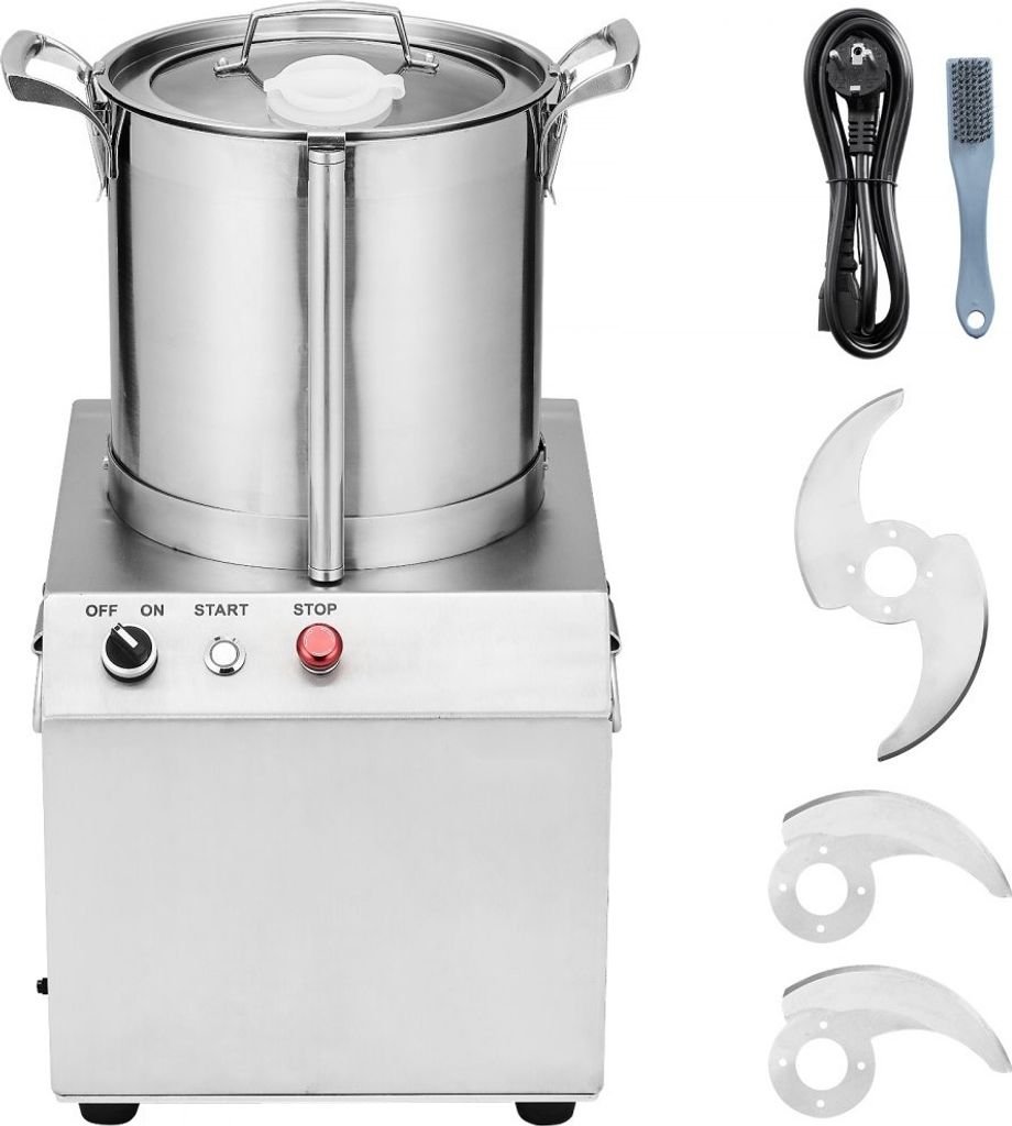 Küchenmaschine Gemüsezerkleinerer - Edelstahl-Mixer 10L - Hochwertiger Lebensmittelechter Mixer für die Küche