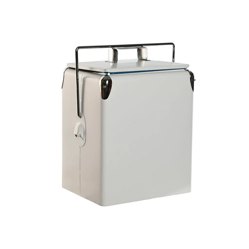 Petit Frigo de Bureau 17L Design Blanc Home ESPRIT en Acier et Métal
