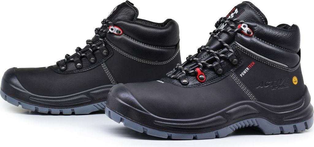 HKS Sicherheitshalbstiefel S3 SRC Leder schwarz "ACTIVE 500" 41