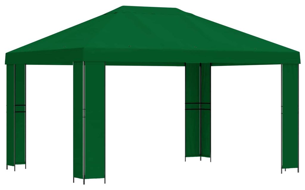 vidaXL Pavillon 4 x 3 m Grün Polyester und Stahl 190 gsm