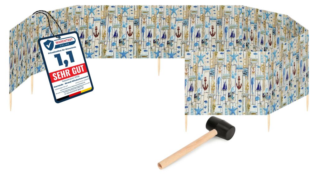 Brise-vent et brise-vue Garronda pour plage, 12 m de long, Image du produit 