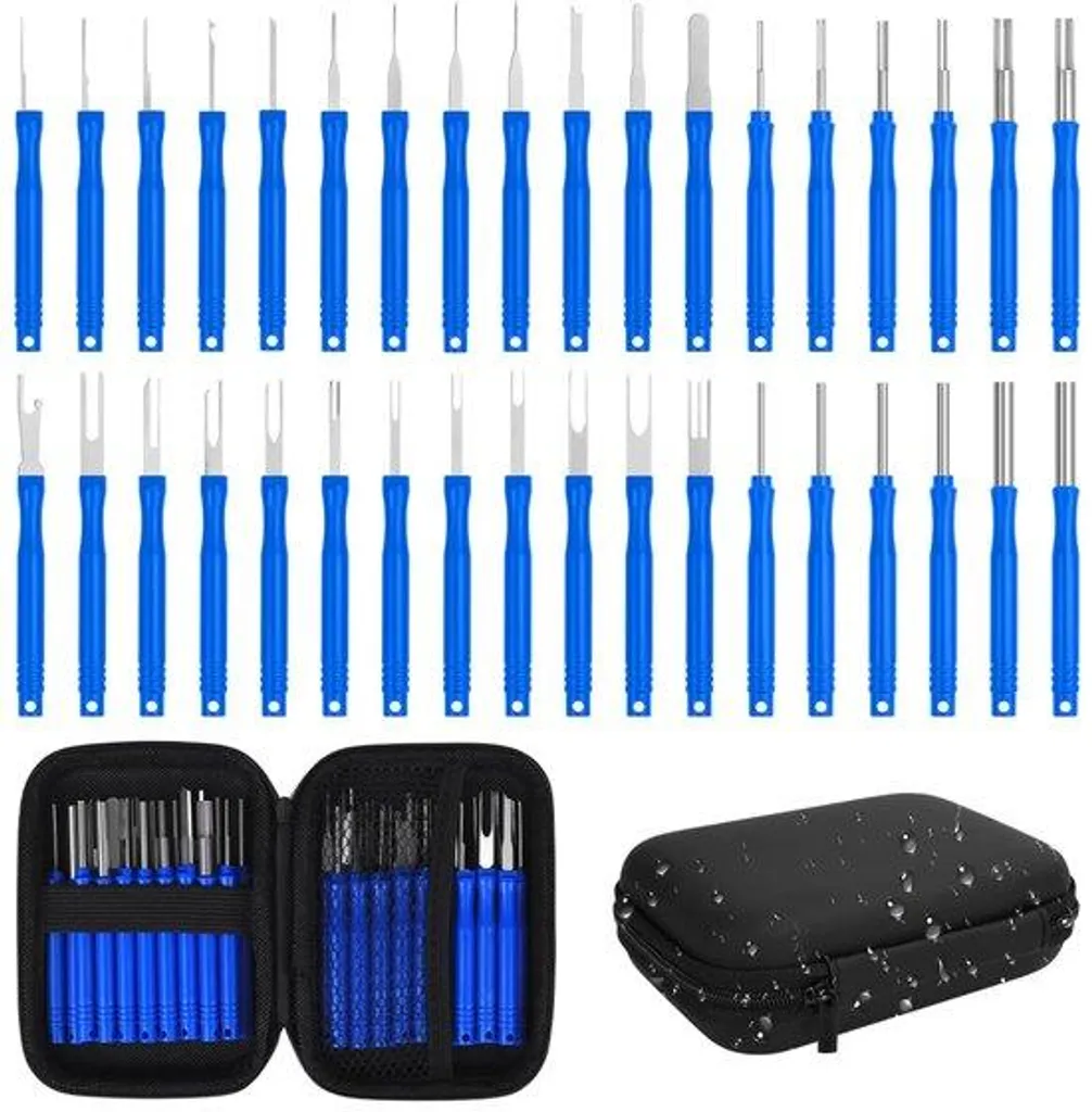 Extracteur de connecteurs de câbles 36 pièces bleu pour automobile