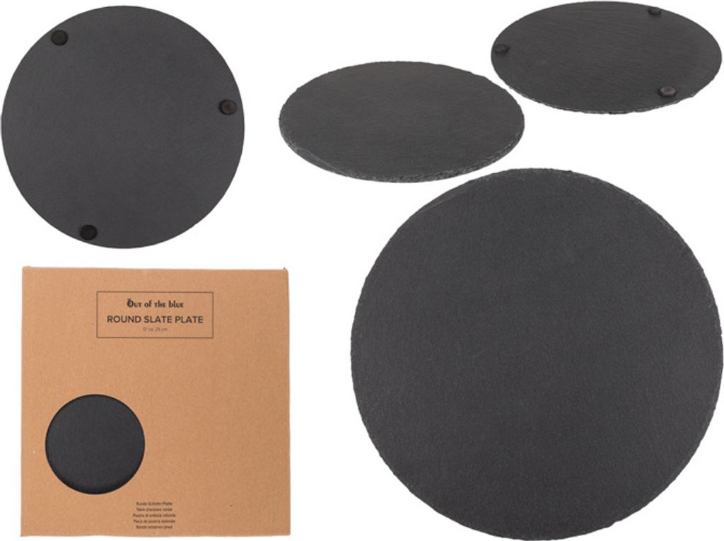 Runde Schiefer-Platte, D: ca. 25 cm