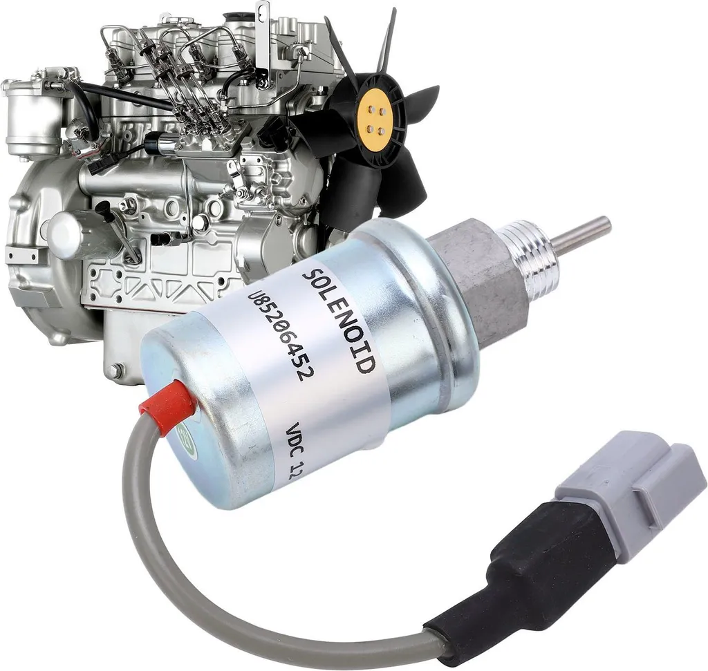 Solénoïde d'arrêt moteur 12V 185206452 compatible Perkins série 400D - 3