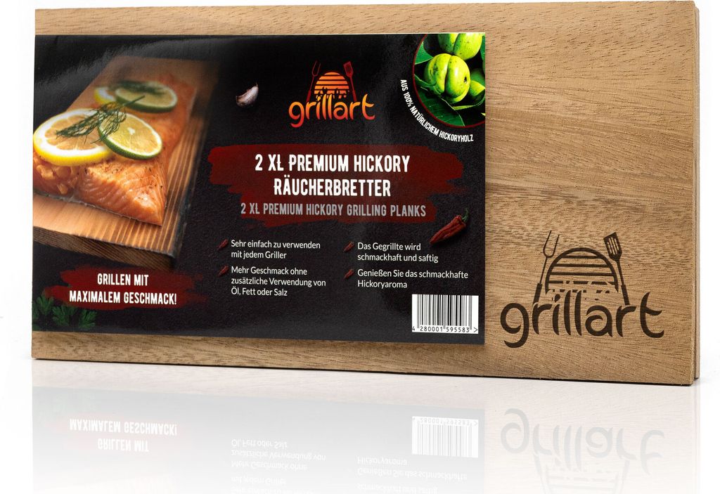 grillart® Premium Räucherbretter Hickory hergestellt aus Produktbild 
