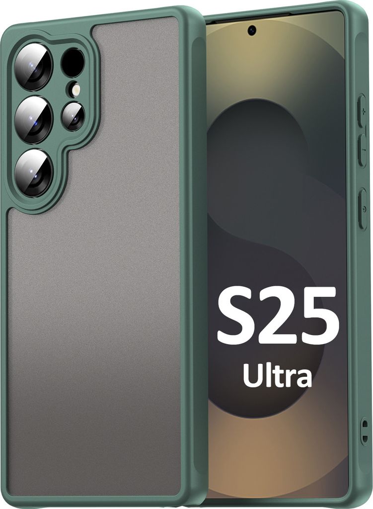 Handyhülle für Samsung Galaxy S25 Ultra Matt Stoßfest Schutzhülle Back cover in Grün