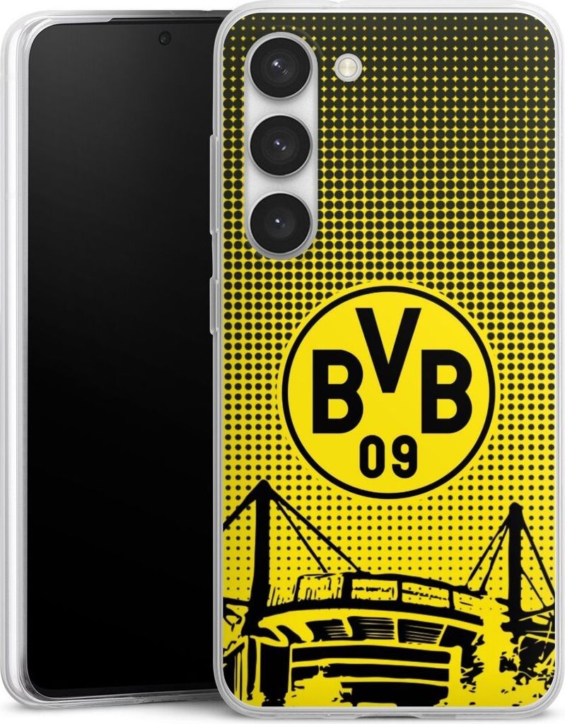 DeinDesign Slim Hülle für Samsung Galaxy S23 Silikon Case Ultra Dünn Handyhülle BVB Borussia Dortmund Stadion