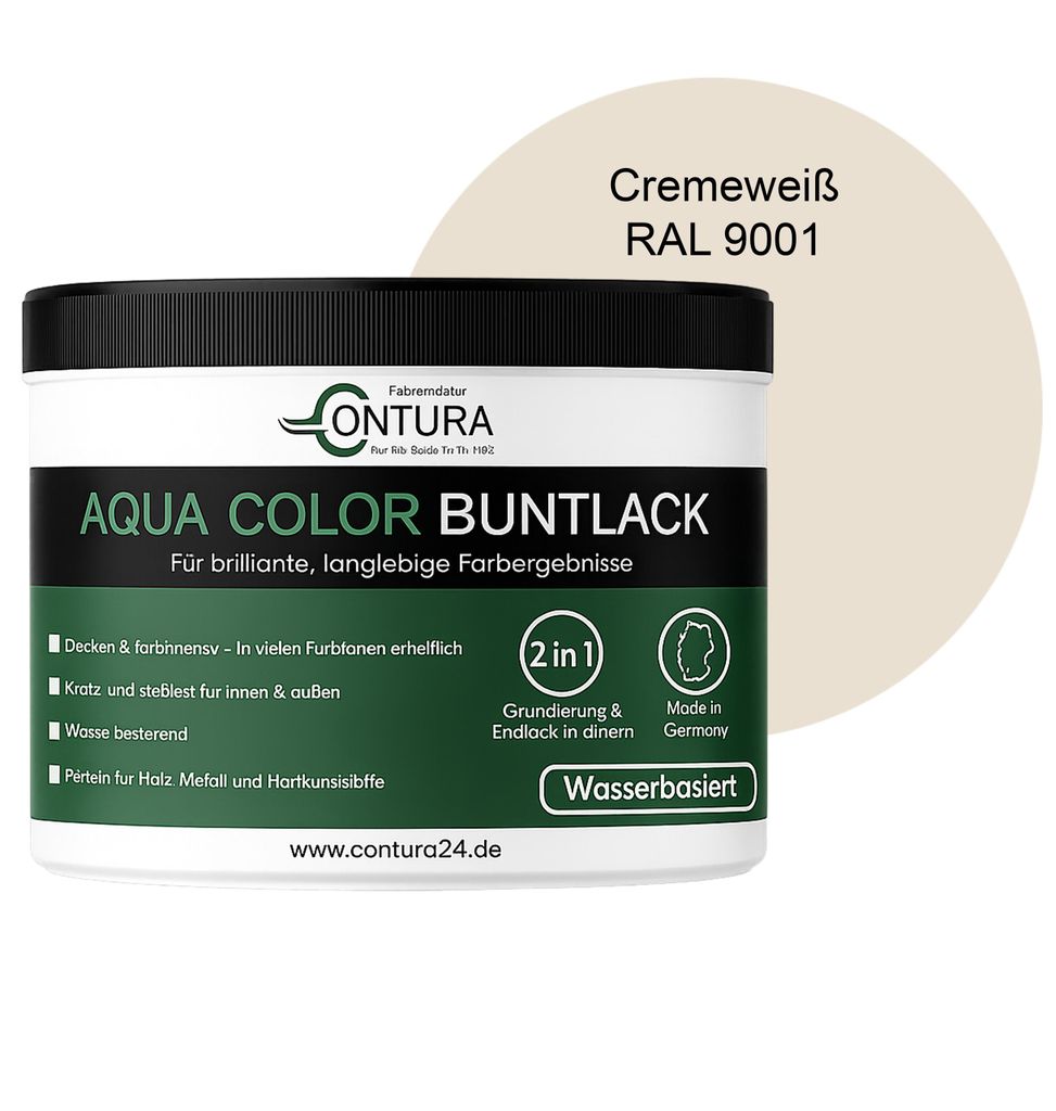 Contura 250ml. Buntlack Lackfarbe Lack Außen Innen Holz Produktbild 