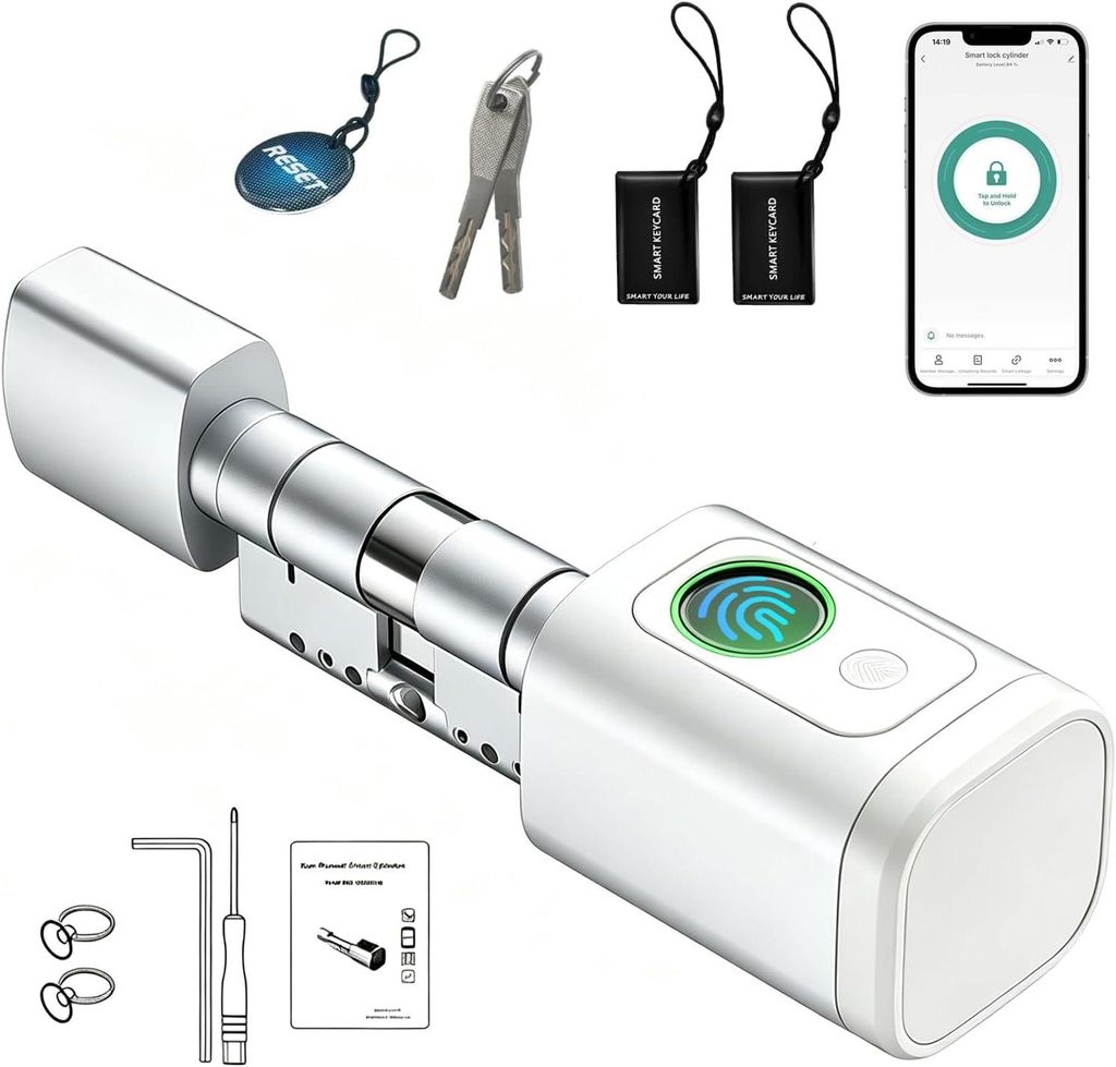 Smartes Türschloss 5-in-1 – Elektronischer Schließzylinder Produktbild 